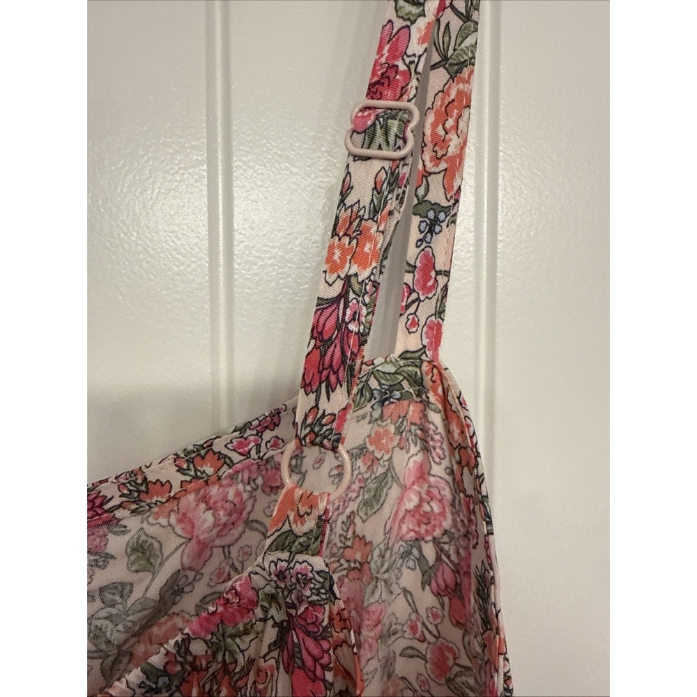 Old Navy Women's Tiered Pink/Green/Tan Summer Dress Pockets! Size XL NWT - Picture 6 of 7